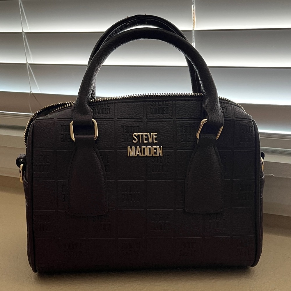 Steve Madden Brown Faux Leather Embossed Handbag - Picture 1 of 5